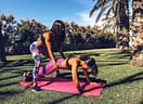 woman pushups