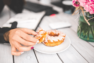 eating donut